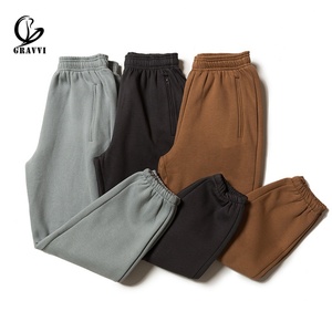 GRAVVI Pantalon de survêtement Hip Hop pour homme 400 grammes, style vintage streetwear, joggers amples en molleton épais, écologique, décontracté - Product Image 1