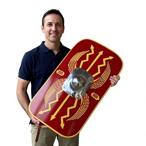 Bouclier romain en acier, bouclier de légionnaire, bouclier de gladiateur, accessoire de cosplay pour décoration murale - Product Image 1