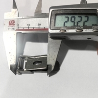Clip à ressort pour panneau LED en acier nickelé argenté de 40 mm avec fermoir fixe pour installation dissimulée