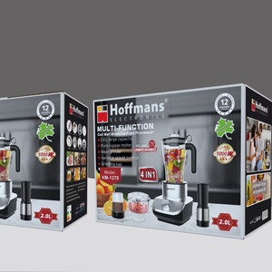 Robot culinaire Hoffmans 1000W 4-en-1 multifonction, mixeur de cuisine 2,0L, mélangeur à viande avec contrôle de vitesse variable, puissant 1000W - Product Image 4