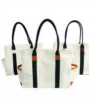 Sac fourre-tout en toile de coton réutilisable et écologique, personnalisable avec logo, faible MOQ, multi-poches, idéal pour le quotidien