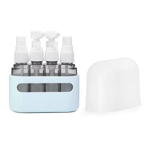 Flaconi Spray Vuoti in Plastica Ricaricabili con Pompa, Set da 4 in 1, Kit da Viaggio Anti-perdita <span class=keywords><strong>per</strong></span> Donna, <span class=keywords><strong>per</strong></span> Shampoo, Lozioni e <span class=keywords><strong>Liquidi</strong></span>, Ideali <span class=keywords><strong>per</strong></span> <span class=keywords><strong>Aereo</strong></span> - Product Image 4