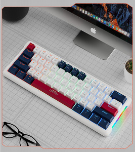 BT et 2.4G double sans fil 61 touches arc-en-ciel lumières Gaming 61 <span class=keywords><strong>clavier</strong></span> mécanique avec fonction multimédia pour PC portable <span class=keywords><strong>Gamer</strong></span> - Product Image 6