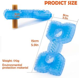 Été Nouveau Bonne Qualité Qualité Alimentaire Résistant aux Morsures Glace Gel Cool Chien Molaire TPR Refroidissement Durable Pet Chewing Bone Toys - Product Image 3