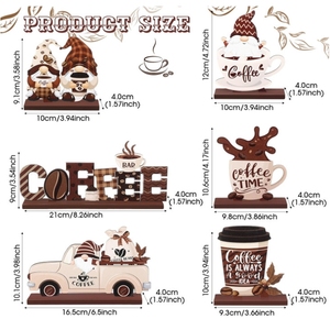 Décoration de <span class=keywords><strong>bar</strong></span> à café en bois style Art Déco pour maison ou mariage – Accessoires élégants en bois pour votre <span class=keywords><strong>bar</strong></span> à café - Product Image 2