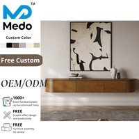 Meuble TV mural multifonctionnel en bois moderne pour chambres, salons et appartements