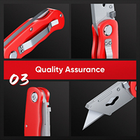 Couteau utilitaire pliant en acier inoxydable avec lame à changement rapide DIY & OEM personnalisable