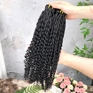 Venta al por mayor de extensiones de cabello humano virgen vietnamita rizado de grado 12A, paquetes de cabello rizado Pixie, proveedor de tramas de cabello. - Product Image 4