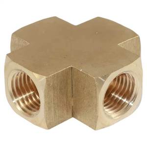 Copper Tee 1/4 NPT Internal Thread Four Way Connector Water Pipe Fitting - Product Image 5
