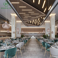 HUALIN Table de salle à manger en pierre frittée de haute qualité pour restaurant de style moderne Ensemble table et chaises pour restaurant sur le thème de l'hôtel et café