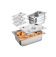 Bain-marie commercial rectangulaire en acier inoxydable pour table, avec chauffage électrique, argent, capacité 6 L pour soupe