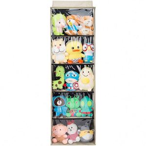 Sacs de rangement carrés personnalisés, pliables, en PVC, pour jouets d'enfants, organisateurs suspendus pour le salon - Product Image 1
