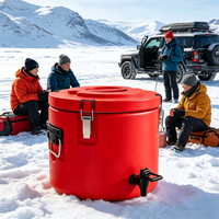 Distributeur de boissons isotherme empilable chaud/froid en acier inoxydable avec robinet – 5L, 10L, 20L, 45L, 75L