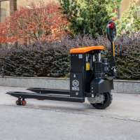 Chariot à palettes électrique tout-terrain de 3 tonnes, transpalette à conducteur marchant |   Moteur 1500W, pour terrains accidentés, entrepôts de construction, logistique
