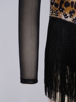 Costume de danse tango pour filles de 6 à 16 ans, robes de danse latine à franges pour spectacle et compétition de danse latine