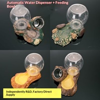Distributeur d'eau automatique pour reptiles, remplissage par gravité, station d'hydratation pour terrarium, pour dragon barbu, lézard, tortue
