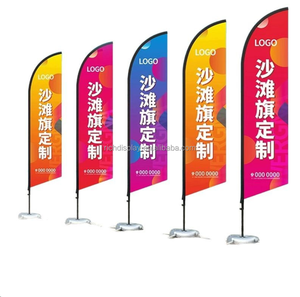 Kustom spanduk terbang portabel bendera pantai untuk acara luar ruangan & Pabrik iklan olahraga Tear Drop bulu bendera untuk promosi - Product Image 1