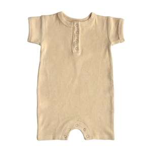 Combinaison Bébé Unisexe en Tissu Éponge, Barboteuse Courte à Manches Courtes pour Tout-Petits Garçons et Filles, Tenue d'Été Douce Une Pièce - Product Image 2