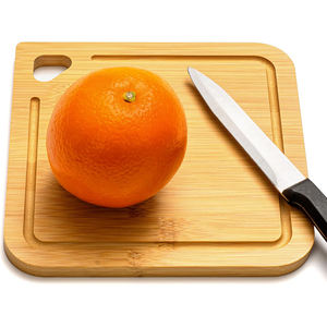 Planche à découper légère en bambou naturel biologique, petite planche à découper en bois avec rainure pour les jus, idéale pour la charcuterie - Product Image 1