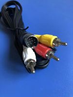 Câble audio-vidéo AV RCA 1.8M rétro-bit pour Sega Genesis 2 3 II III cordon de connexion 3 RCA à 9 broches câble de jeu de prise nickelé