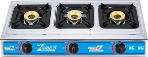 ZGBES Estufa de Gas Económica de 3 Quemadores, Cubierta de Acero Inoxidable, Doble Combustible, Protección Contra Apagado de Llama, Encendido Electrónico, Fácil Operación, Portátil - Product Image 3