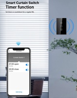 Interruptor de cortina inteligente Aomytech estándar de EE. UU. Wifi Tuya App Control Touch 3Gang obturador para Smart Home 3-Way Max. Corriente 10A