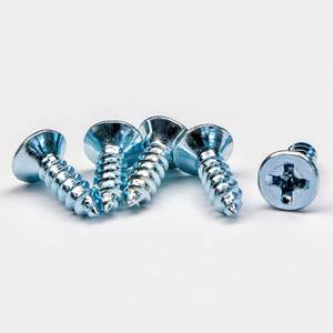 Vis autoperceuses en fer à tête fraisée bleues pour cloisons sèches, système d'measurement en pouces - Product Image 1