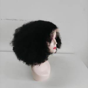 أفرو كينكي مجعد دانتيل أمامي باروكات شعر بشري برازيلي 13x4 أفرو كينكي مجعد شعر بشري مربوط بشدة مزدوج باروكات دانتيل برومو - Product Image 3