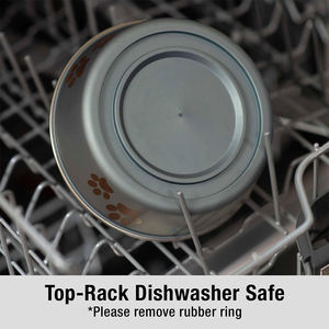 Paslanmaz çelik köpek maması kaseleri yalıtımlı köpek maması su kasesi hiçbir ucu Pet besleyici kase orta büyük köpek için hiçbir Skid dökülme geçirmez - Product Image 4