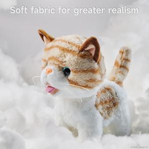 Jouet pour chat en peluche électrique Tumama pour enfants, jouet interactif pour animaux de compagnie, laisse pour chat, contrôle de la marche, jouets parlants avec voix pour enfants, bébés, cadeau - Product Image 6