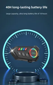 Casque d'écoute sans fil BT 5.4 Appel mains libres Écouteurs de moto Étanche Lecteur de musique MP3 Haut-parleur <span class=keywords><strong>Kit</strong></span> pour Moto - Product Image 4