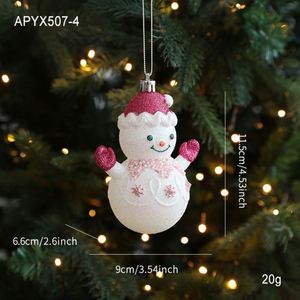 Decoración Navideña con Temática Rosa, Caramelos, Donuts, Muñecos de Nieve, Piruletas, Brillantina, Adornos Navideños Ecológicos de Lujo - Product Image 4