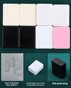 Jeu de tuiles de mahjong américain universel en acrylique, personnalisé, écologique, durable, portable, pour 4 joueurs - Product Image 3