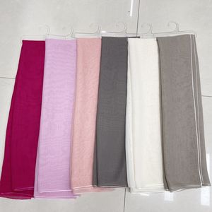JYL 45 Pouces Solide <span class=keywords><strong>Motif</strong></span> Carré Coton Voile Hijab <span class=keywords><strong>Pas</strong></span> <span class=keywords><strong>Cher</strong></span> Vente en Gros <span class=keywords><strong>Japonais</strong></span> Musulman Femmes Châles Écharpes - Product Image 3