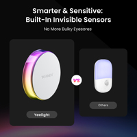 YEELIGHT Veilleuse Rechargeable à Capteur, Lampe d'Ambiance Colorée pour Enfants, Lampe Bébé RGB Vega, Lumières Nocturnes Mijia pour Salle de Jeu