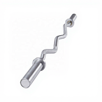 Barre de musculation Qimeng NTHZ-025011 de 2,44 m, barre de musculation bombée Buffalo, poignée moletée, haute qualité, durable, zinc noir, 22,5 kg