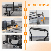 Machine de Pilates Reformer Professionnelle Ajustable et Portable en Alliage d'Aluminium pour la Gym et l'Utilisation en Studio