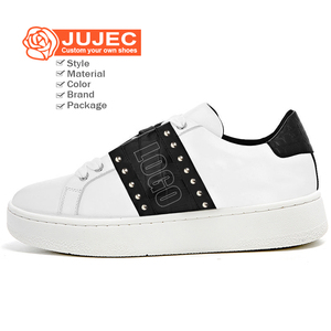 White Leather Chunky Sneakers Women 2024 New Fashion High Quality Women Shoes Wedges Platform Sneakers Ladies Casual Footwear