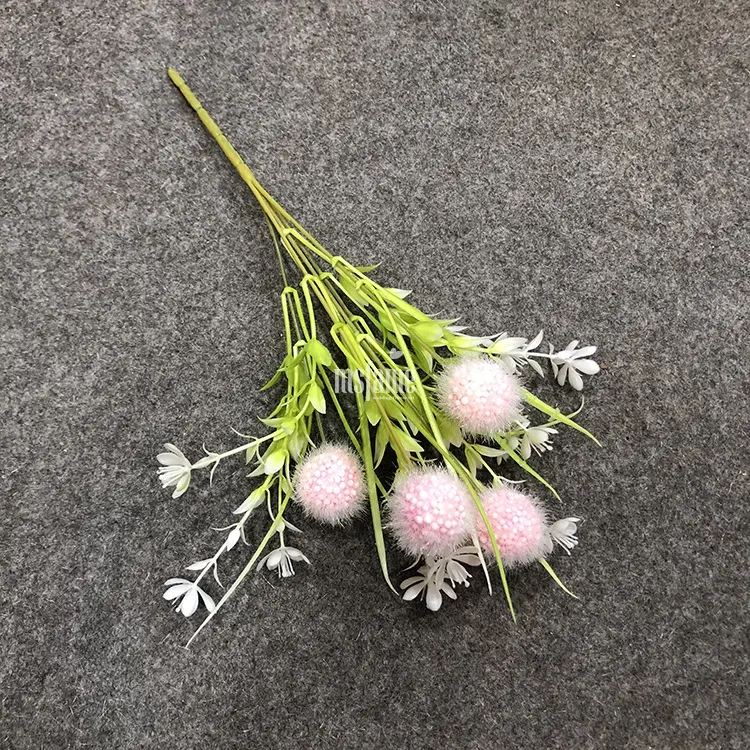 Vendita calda di alta qualità 5 teste nastro di natale artificiale fiori di tarassaco regalo di natale