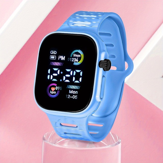 Fashionable Large Screen Sports Electronic Watch Button Design Male Female Students Popular Block Sports Consumer Electronics