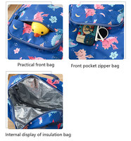 Vente en gros d'usine de sac à dos d'étudiant en nylon réglable et confortable ensemble de trois pièces de sacs d'école pour enfants avec sac à lunch