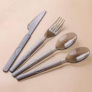 Juego de Cubiertos Desechables de Plástico OEM ODM, Juego de Cubiertos de Plástico Biodegradable PS, Juego de Cuchara, Tenedor y Cuchillo de Plástico - Product Image 1