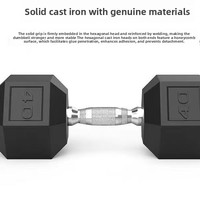 Haltères hexagonaux recouverts de caoutchouc les plus vendus, 5 kg, 10 kg, haltères fixes en fonte solide, adaptés à l'utilisation en salle de sport
