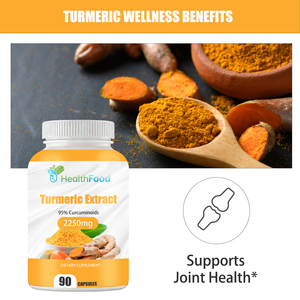 Capsules d'extrait de curcuma en gros avec extrait de racine de poivre noir pour soutenir la santé des articulations, 95 % curcuminoïdes - Product Image 5