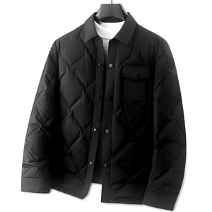 Chaqueta Acolchada Cortavientos YZ para Hombre, Colección Otoño-Invierno 2025, <span class=keywords><strong>90</strong></span>% Plumón <span class=keywords><strong>de</strong></span> Pato, Cuello Alto Cálido, Grosor Estándar, Estilo Casual Juvenil - Product Image 2