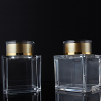 Bouteille carrée en PS de grande capacité 200 ml 400 ml, très transparente, avec bouchon en plastique double couche épaissi, qualité alimentaire, pour la santé