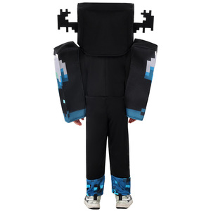 Costume Minecraft Enderman pour enfant, tenue de cosplay, costume de performance pour Halloween, design bleu pixel - Product Image 4