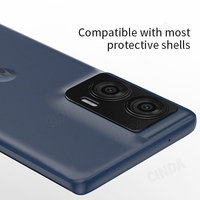 Protecteur d'écran de film de caméra d'objectif en alliage d'aluminium métallique anti-impact de qualité supérieure pour l'utilisation du téléphone portable Motorola Edge 50 Fusion