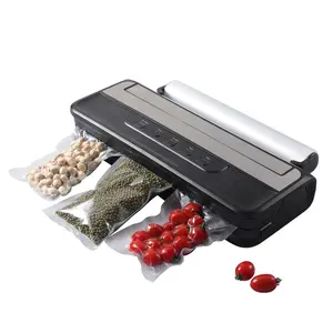 2023 Food Vacuum Sealer Vacuum Seal Packing Machine with Built-in Bag Cutter and Bag Roll Holder for Family Food Preservation