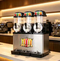 Machine à slush commerciale à 3 réservoirs 12L*3 en acier inoxydable pour boissons glacées, granita, slushie et slush puppy